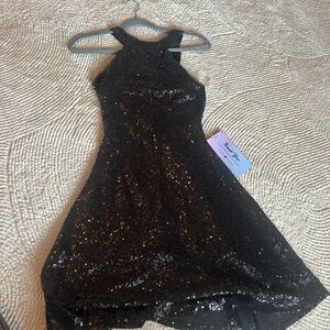 Elegant Black Sequin Dress